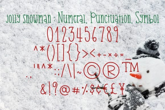 Jolly Snowman Font PNG with transparent background - Preview 3