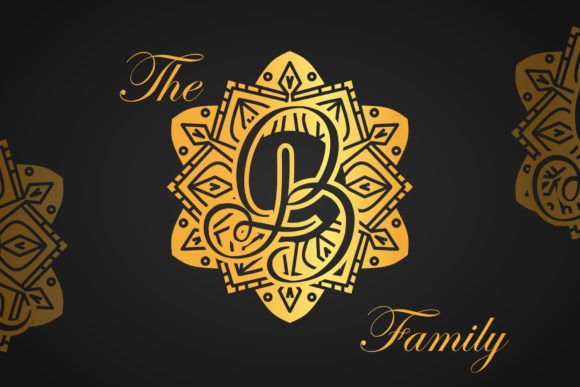 Joyful Mandala Monogram Font PNG with transparent background - Preview 2
