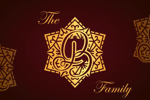 Lotus Mandala Monogram Font PNG with transparent background - Preview 2