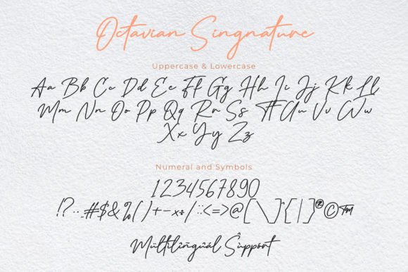 Octavian Signature Font PNG with transparent background - Preview 6