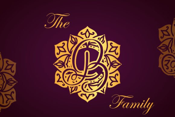 Passion Mandala Monogram Font PNG with transparent background - Preview 2