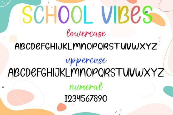 School Vibes Font PNG with transparent background - Preview 5