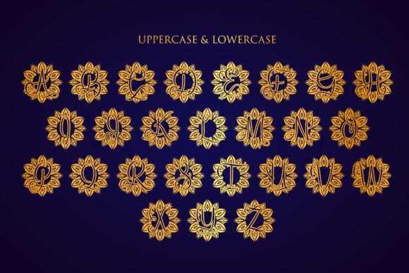 Sense Mandala Monogram Font font preview - 1