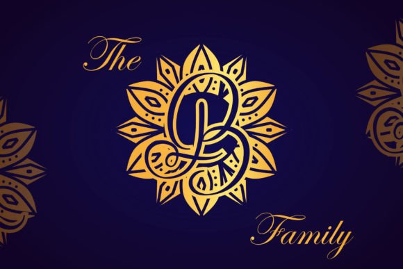 Sense Mandala Monogram Font font preview - 2