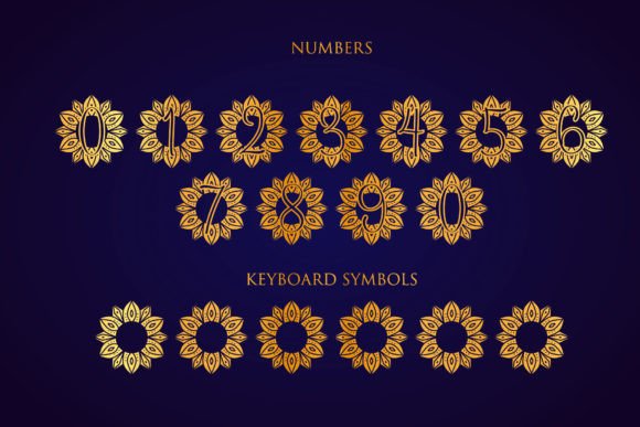 Sense Mandala Monogram Font font preview - 3