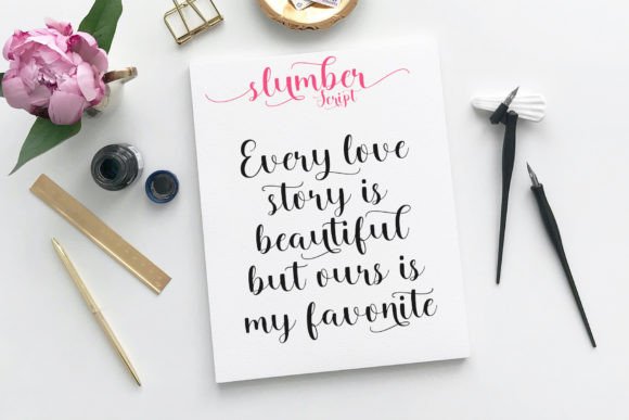 Slumber Script Font PNG with transparent background - Preview 1