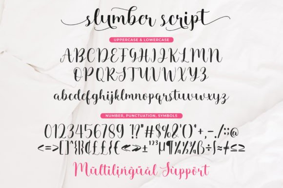 Slumber Script Font PNG with transparent background - Preview 5