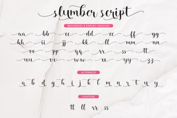 Slumber Script Font PNG with transparent background - Preview 6