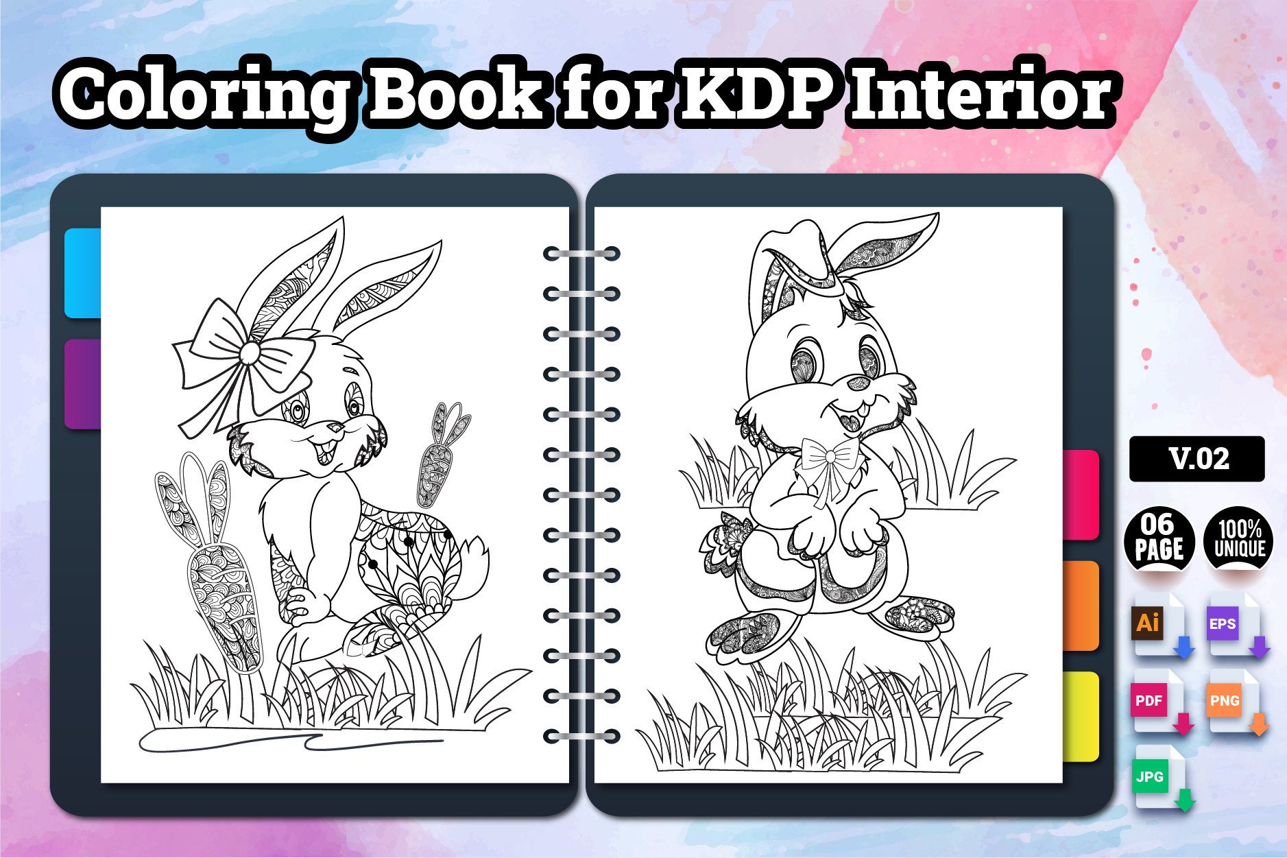 Coloring Book Design for KDP Interior V. Graphic by Rabia Aktar Shohana ...