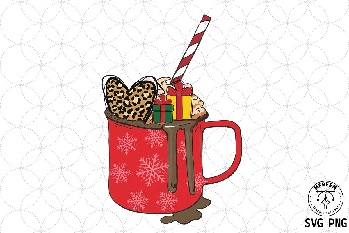 Hot Cocoa Christmas SVG Sublimation Graphic by mfreem · Creative Fabrica