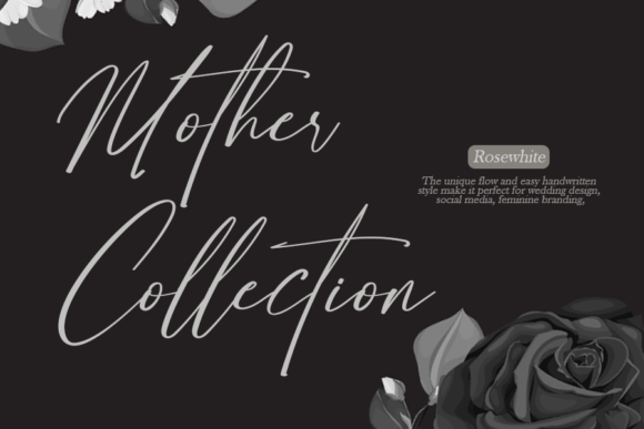 Rosewhite Font PNG with transparent background - Preview 4