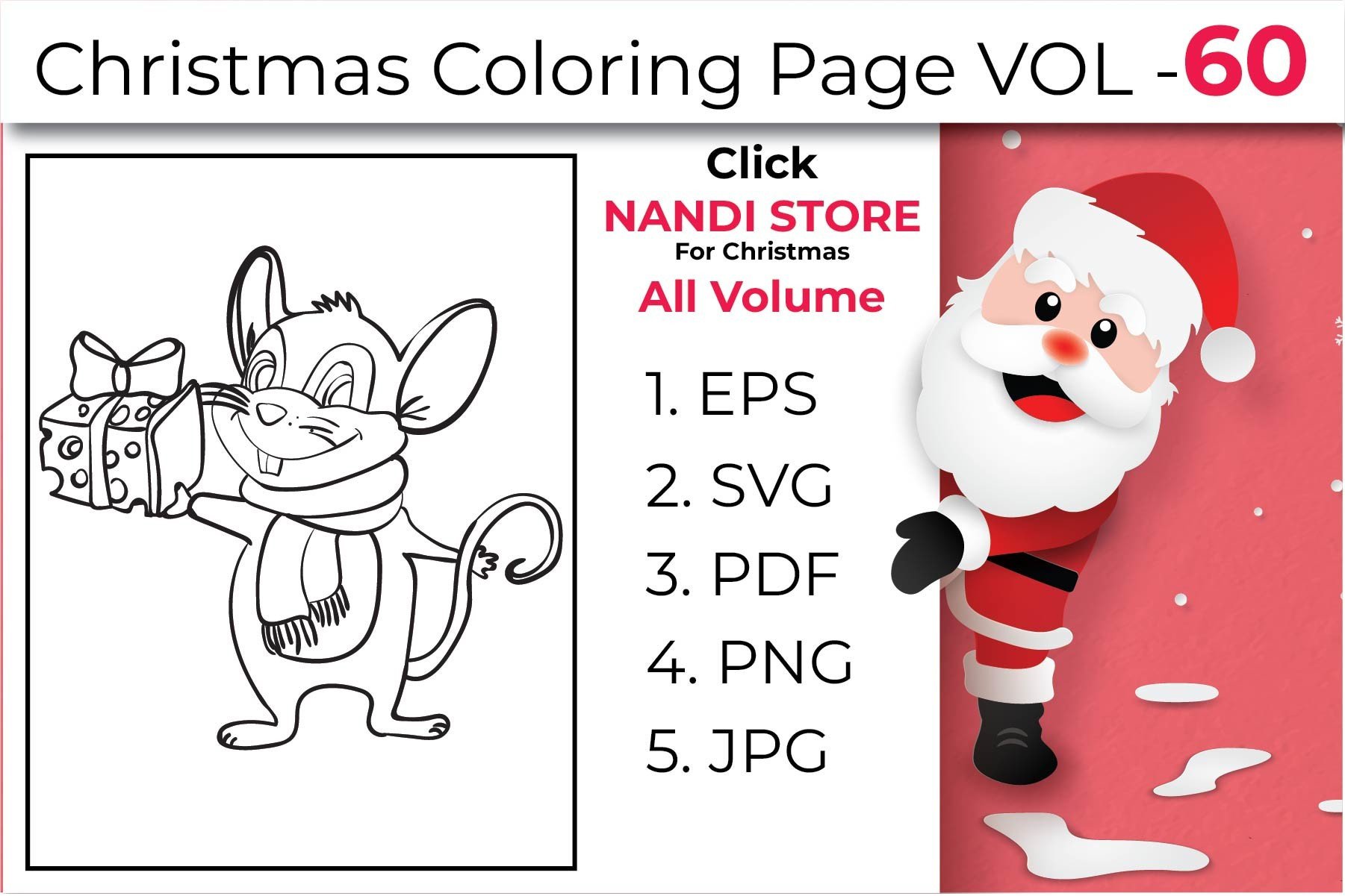 Christmas Coloring Book Pages Vol 60 Graphic by Nandi Store · Creative ...