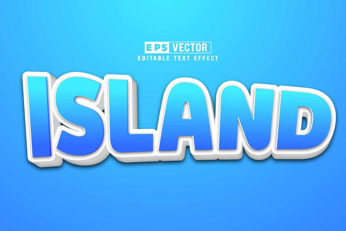 Island Editable Text Effect Vector 3d St Graphic by TrueVector ...