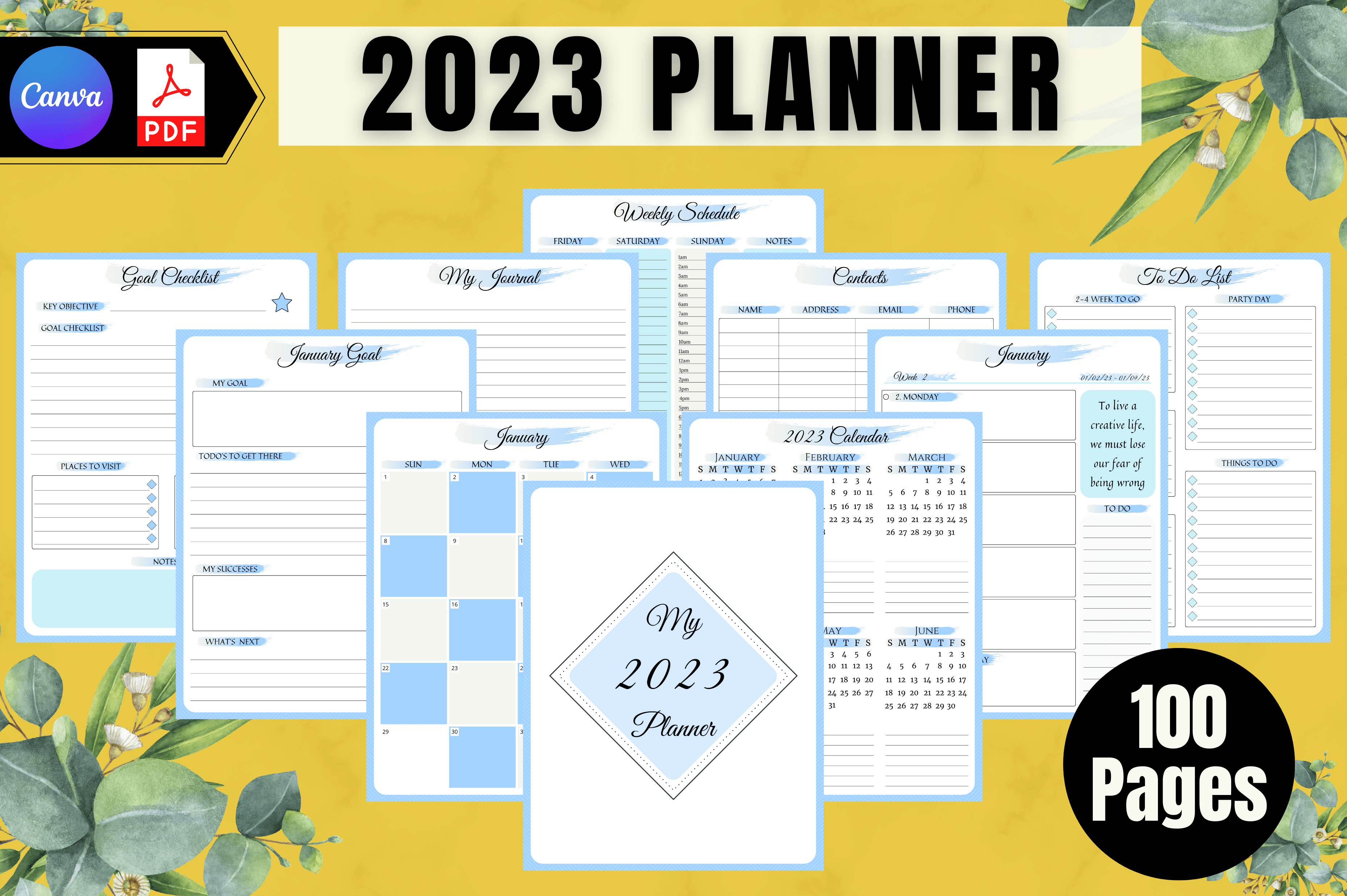 Printable Planner Canva Template KDP Graphic by Florid Printables ...