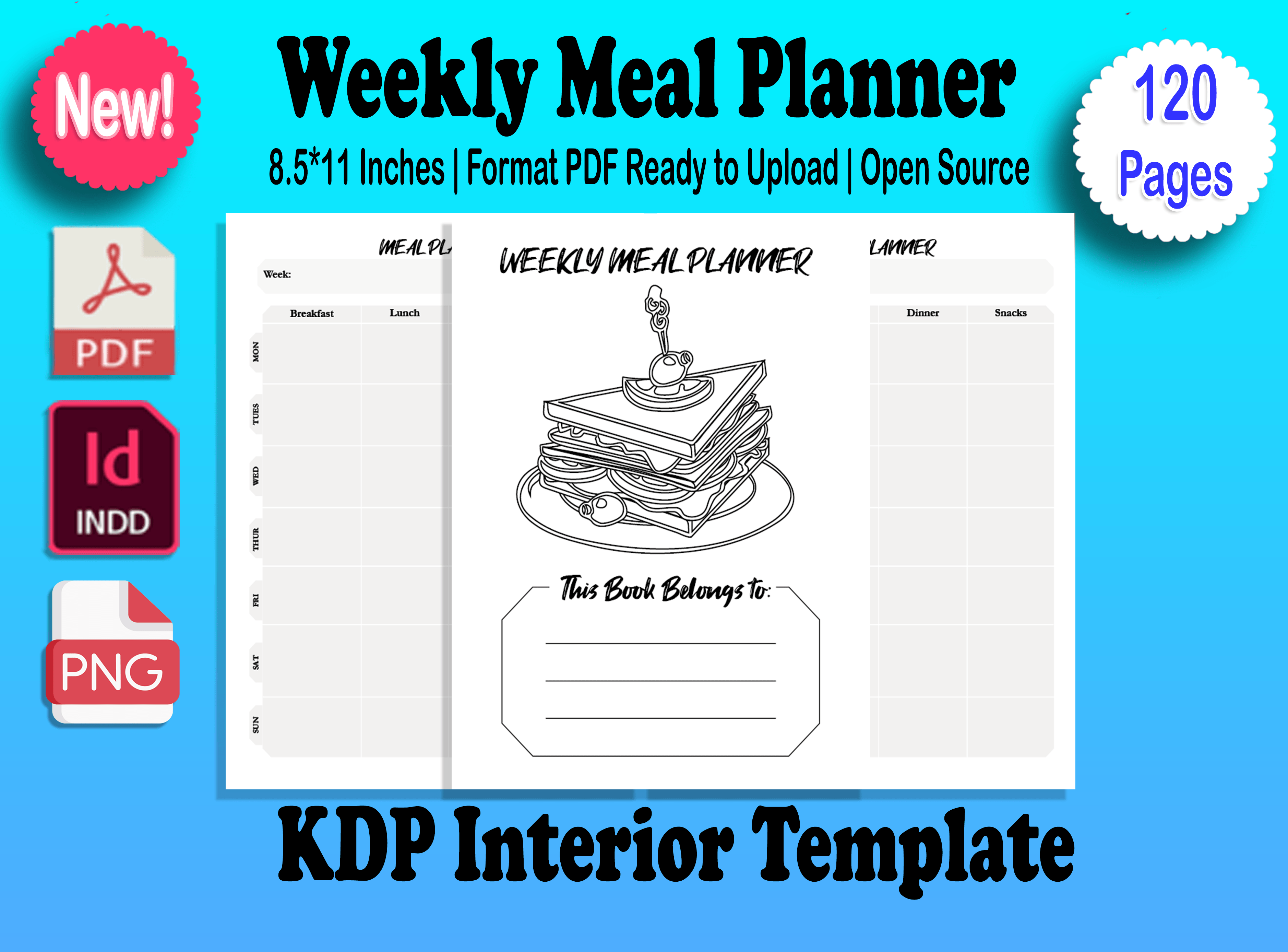 Weekly Meal Planner- Kdp Interior Graphic by LM Designer · Creative Fabrica