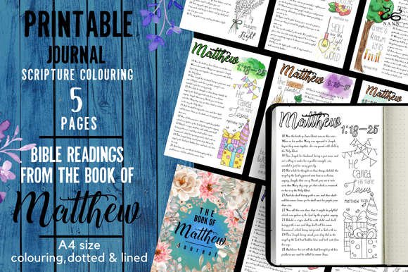 Bible Study Colouring &Journal /MATTHEW