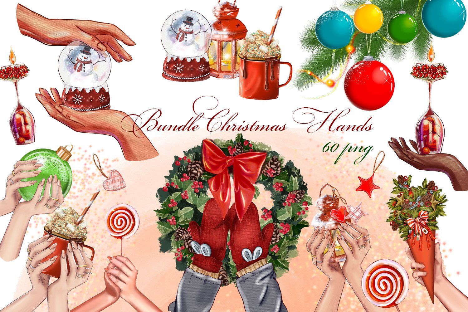 Bundle Christmas Hands, Christmas Gift - photo 1