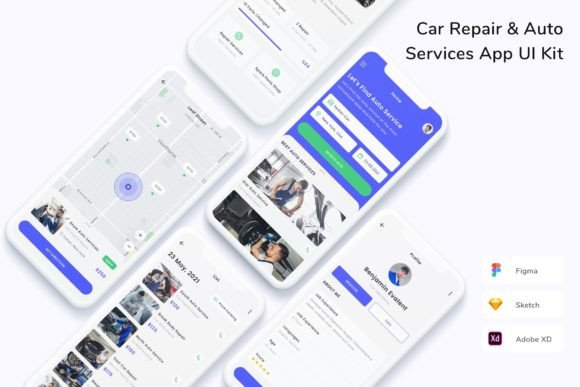 Car Repair & Auto Services App UI Kit