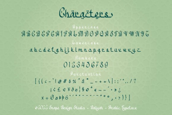 Daliyah Font PNG with transparent background - Preview 1