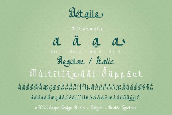 Daliyah Font PNG with transparent background - Preview 2