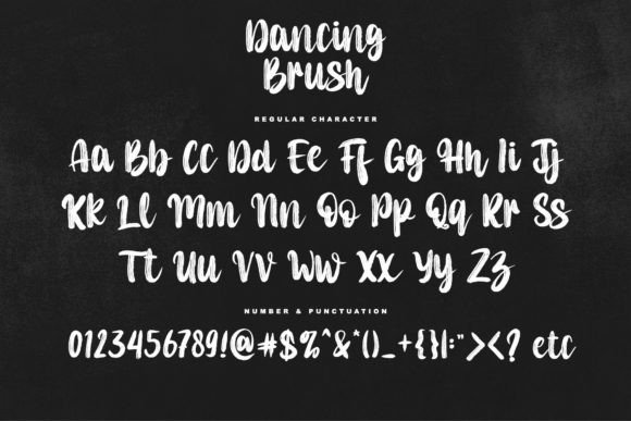 Dancing Brush Font PNG with transparent background - Preview 6