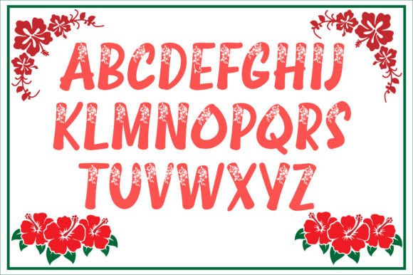 Floral Font - Preview 1