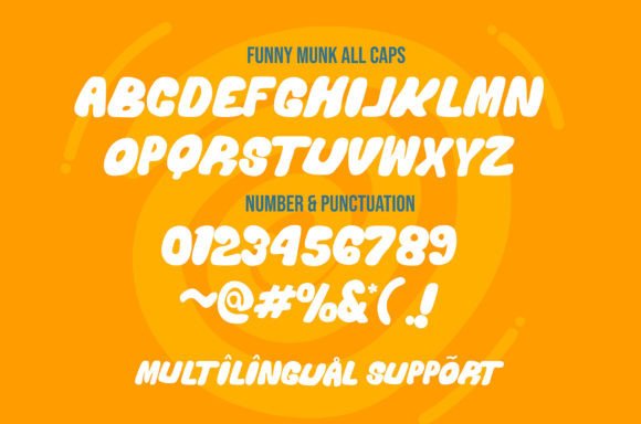 Funny Munk Font PNG with transparent background - Preview 1