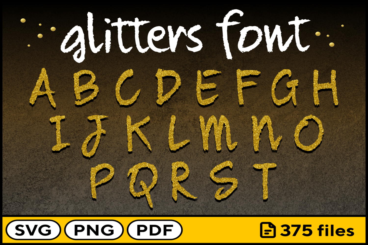 Gold Glitter Font Svg Png Pdf Graphic by fromporto · Creative Fabrica