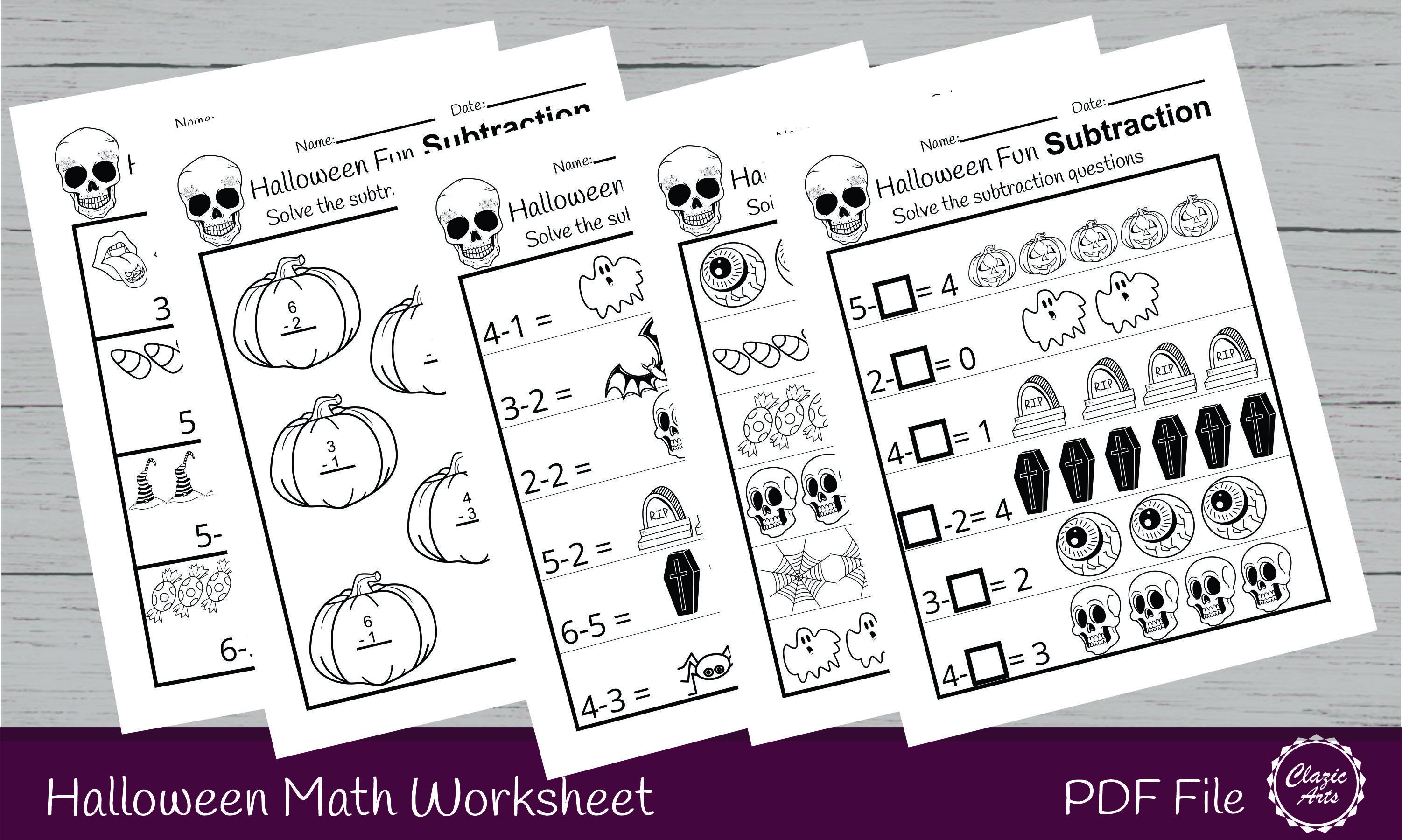 Halloween Math Worksheets