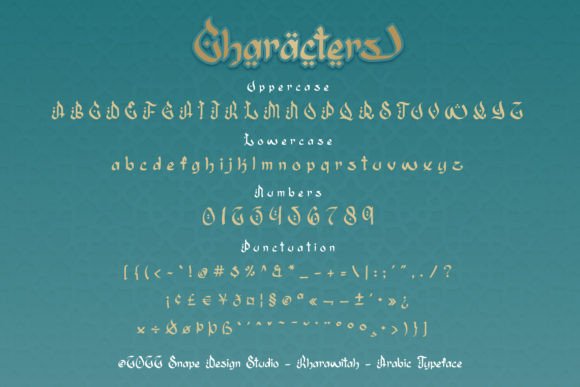 Kharawitah Font PNG with transparent background - Preview 1