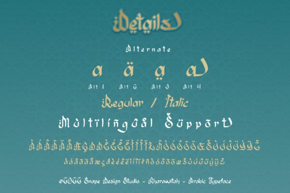 Kharawitah Font PNG with transparent background - Preview 2