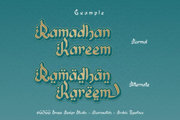 Kharawitah Font PNG with transparent background - Preview 3