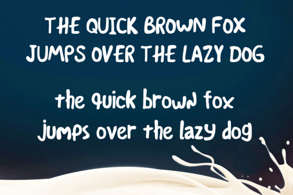 Milky Sea Font PNG with transparent background - Preview 3