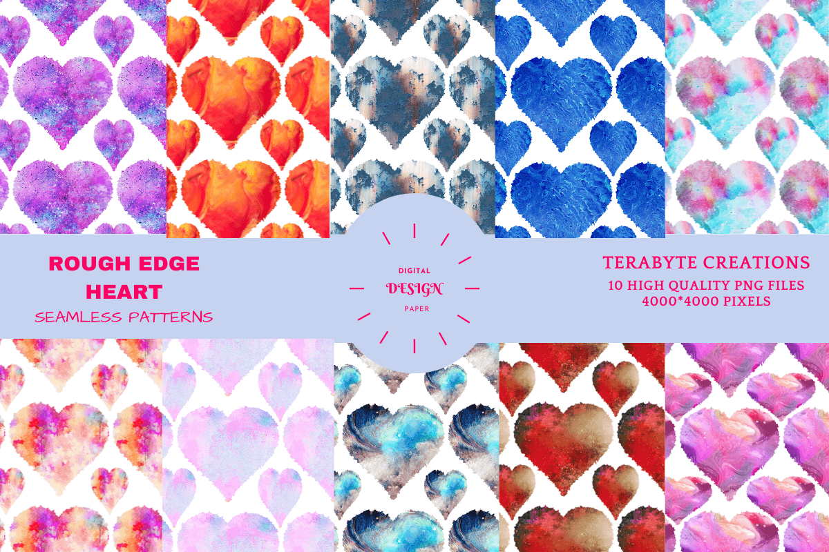 ROUGH EDGE HEART PATTERN