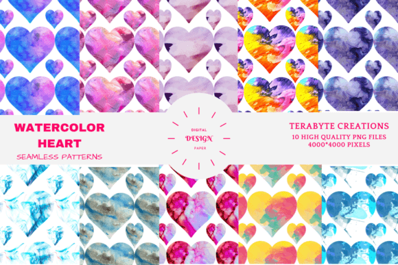 WATERCOLOR HEART PATTERN