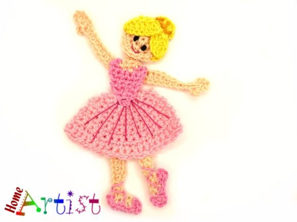 Ballerina Crochet Pattern Applique