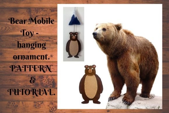 Barley Bear Felt Christmas Ornament