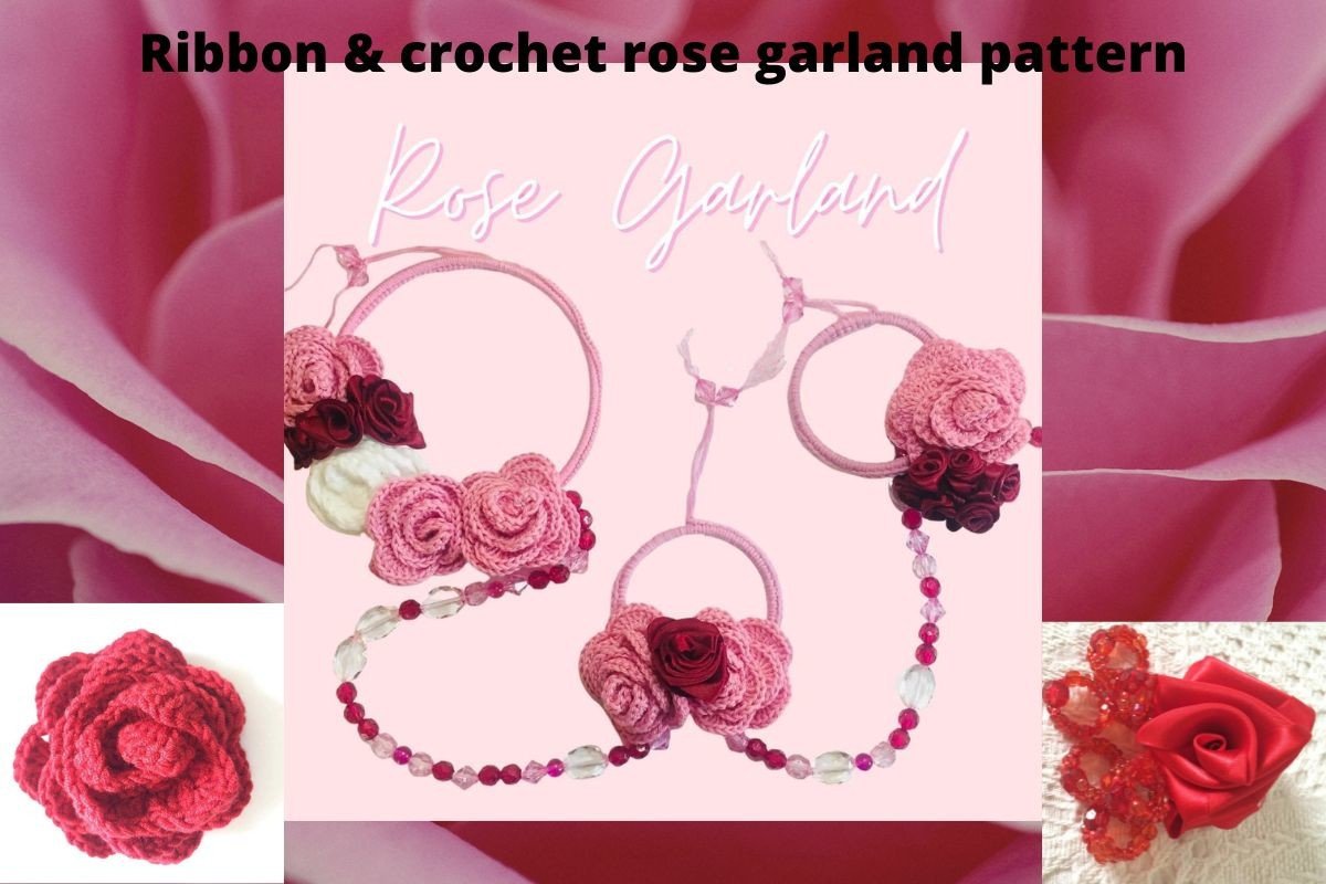 Bridal Shower Ribbon Crochet Rose PDF