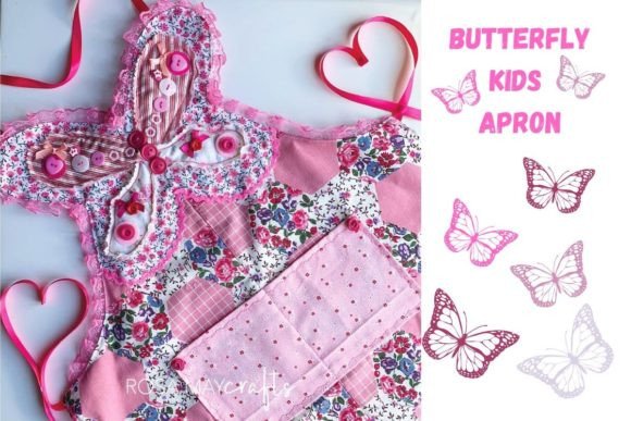 Butterfly Kiddies Apron Sewing PDF Patte