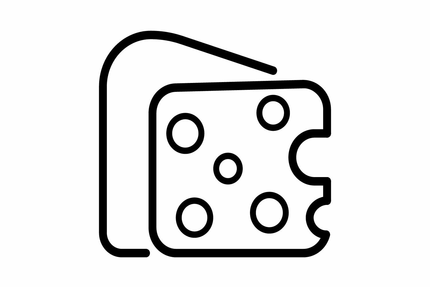 Cheese out Line Icon Design Vector Graphic by naymeestudio · Creative ...