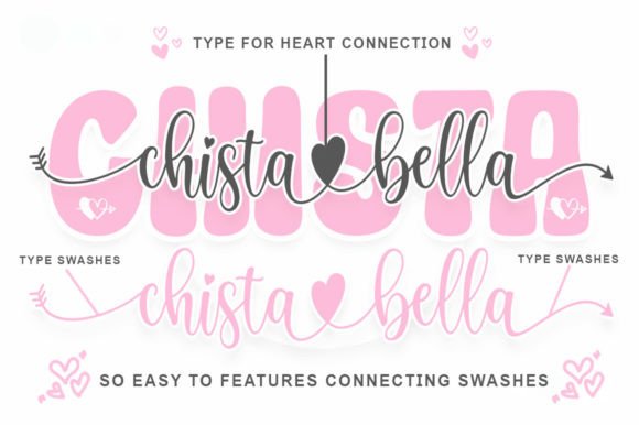 Chista Bella Duo Font PNG with transparent background - Preview 1