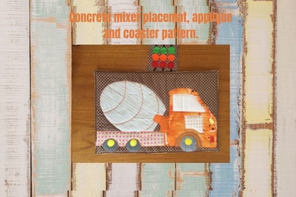 Concrete Mixer Transport Placemat Sewing
