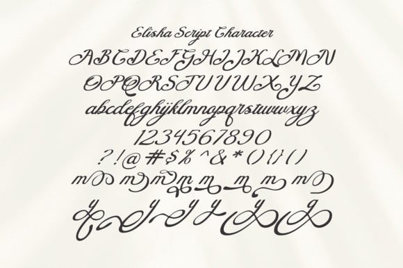Elisha Font PNG with transparent background - Preview 6