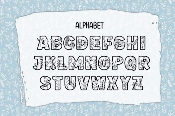 Flores Garden Font PNG with transparent background - Preview 1