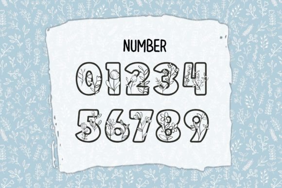 Flores Garden Font PNG with transparent background - Preview 2
