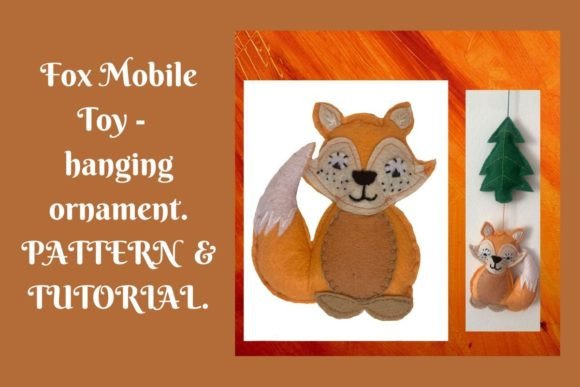 Fox Christmas Hanging Decor, Soft Toy PD