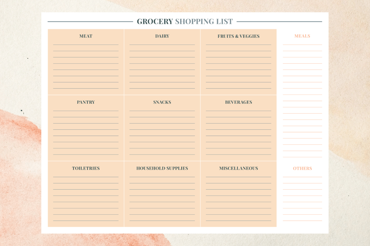 Grocery Shopping List