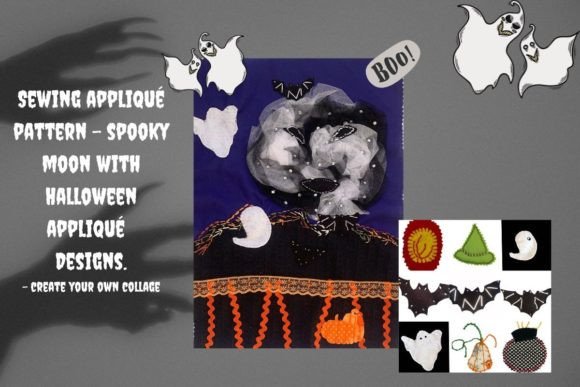Haunted Halloween Mini Applique PDF