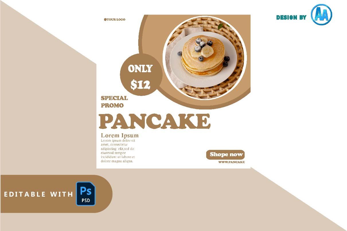 Pancake - Instagram Template Graphic by athenaart05 · Creative Fabrica