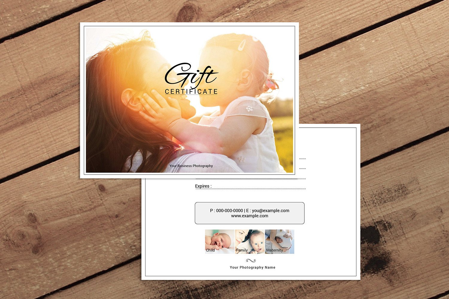 Photographer Gift Certificate Template